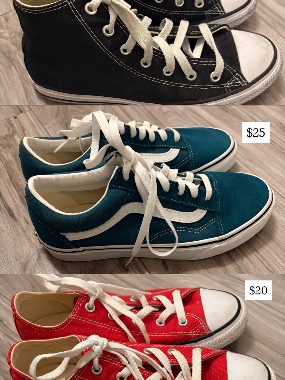 Vans Kids Teal & Red Low-Top Sneakers - Teal/Red/White